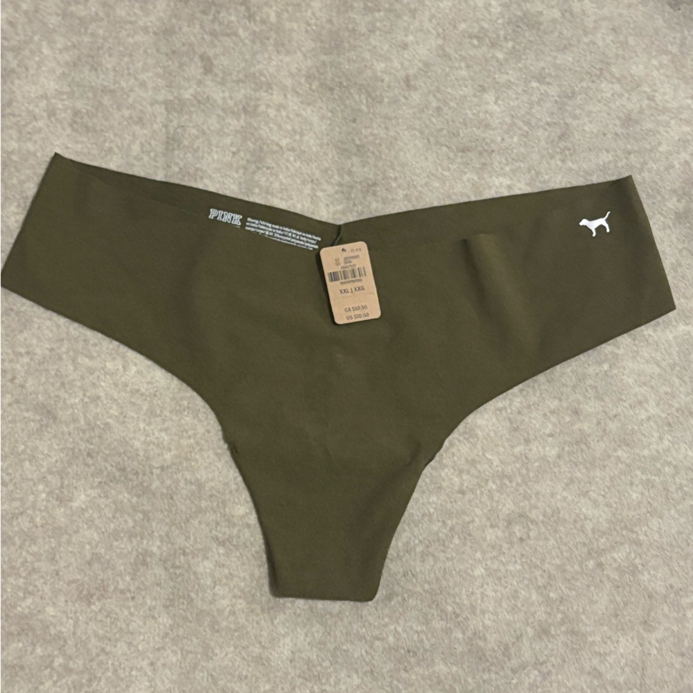 PINK by VS Olive Green Thong Pants XXL